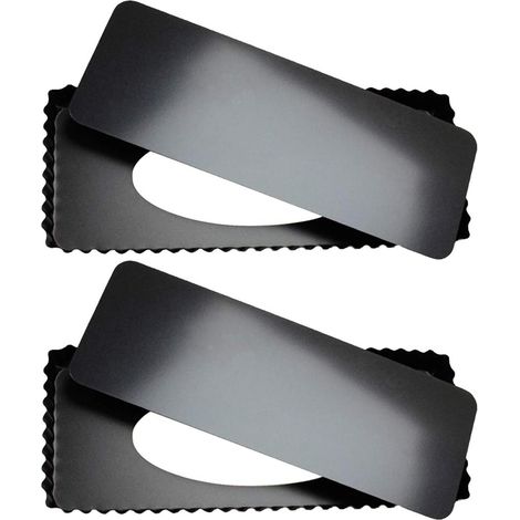 moldes rectangulares antiadherentes para quiche de 35,5 cm (14 pulgadas) con base desmontable y borde acanalado.