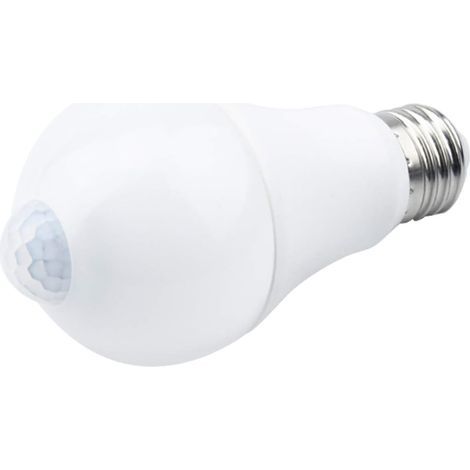 Ampoule LED E27 avec détecteur de mouvement Lumière intelligente 9 W Remplace l'ampoule basse consommation 90 W Angle d'éclairage 120°, blanc, E27, 9 W (1/5)