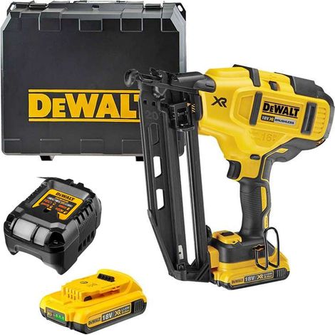 DeWalt DCN660D2-QW Clavadora de acabado sin escobillas XR 18V con 2 baterías Li-Ion 2, Set de 2 Piezas