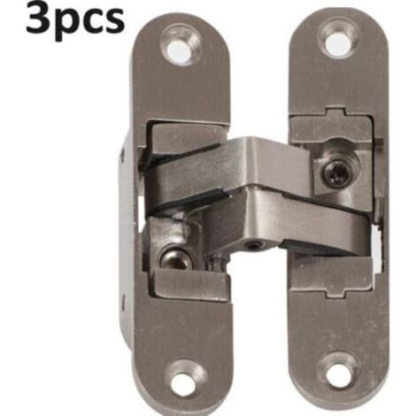 unsichtbare Scharniere „KLOSE besser“ – 3D-Aluminium. Farbe: Edelstahl satiniert. Rechts (1/5)