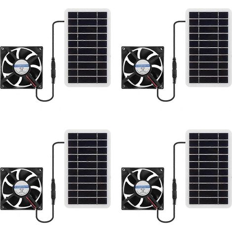 Ventilateur d'extraction de toit alimenté par panneau solaire 4X 30W pour grenier, fourgonnette, animaux domestiques - Système de ventilation et de refroidissement pour cuisines (1/5)