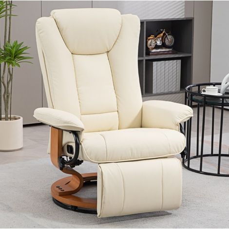 Relaxsessel drehbar mit Liegefunktion 150 kg Kunstleder OKMYHOME (1/3)