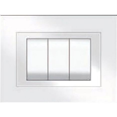 PLACCA COLORE BIANCO 'ELITE' 3 posti - 5703/AW  - FEB