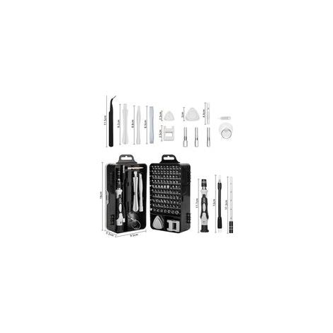 Set di mini cacciaviti 115 in 1, set di cacciaviti meccanici magnetici di precisione con albero flessibile, ideale per il fai da te in elettronica (telefoni cellulari, smartphone, laptop). - Crezuo