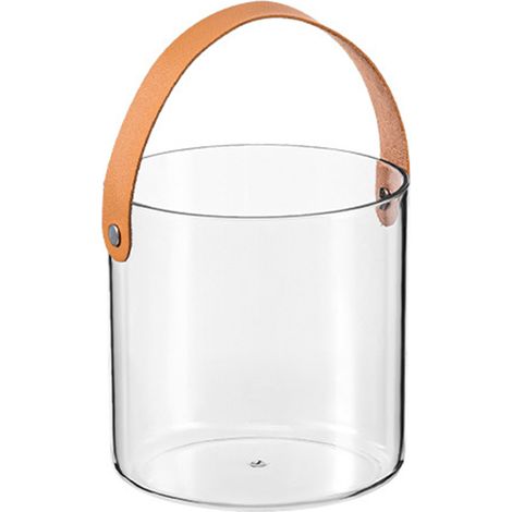 Seau à glaçons transparent avec poignée, seau à vin moderne, seau à fleurs polyvalent pour décoration de fête (1/5)