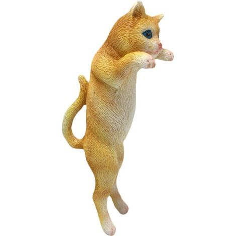 Lebensechte Hauskatzenstatue aus Kunstharz in Khaki für (1/5)