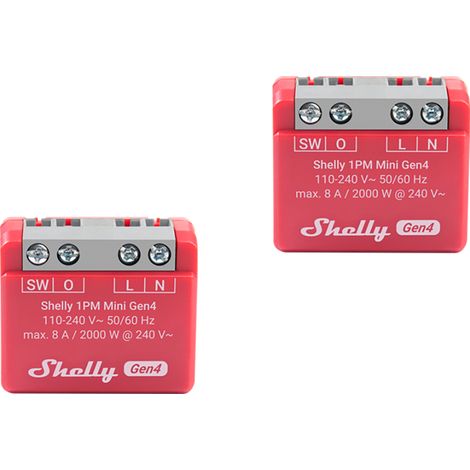 Shelly 1PM Mini Gen4 2 piece