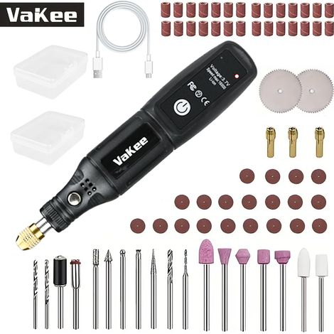 (Noir 3) Mini perceuse rechargeable USB, outil rotatif, mini polisseuse