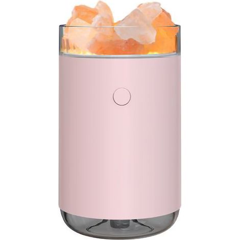260-ml-Kristallsalzlampe – Farbiges Licht + geräuschloser USB-Diffusor, vielseitige Zen-Dekoration, entspannendes Muttertagsgeschenk