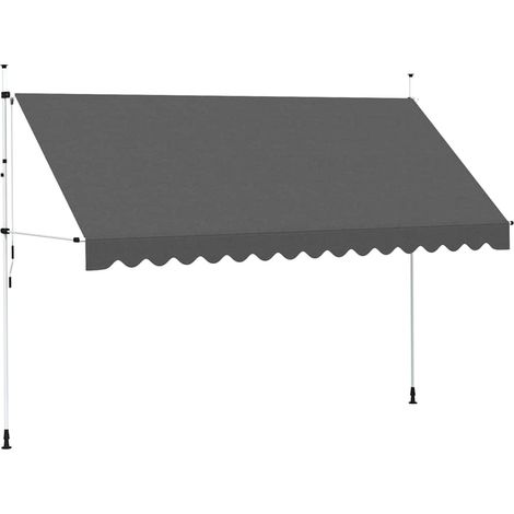 Auvent manuel rétractable-Store banne 400 cm Anthracite (1/5)