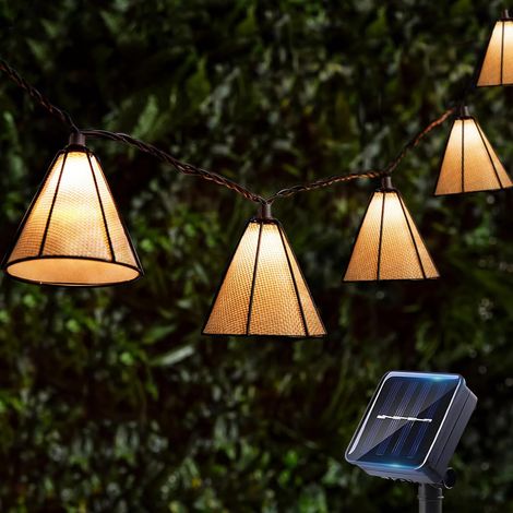 10 Led Guirlande Lumineuse Exterieure Solaire 1,8 M, IP44 Imperméable Guirlande Solaire Exterieur Jardin, Guirlande Exterieur Solaire, Guirlande Solaire Extérieur Decorative Balcon Jardin Patio Porch (1/5)