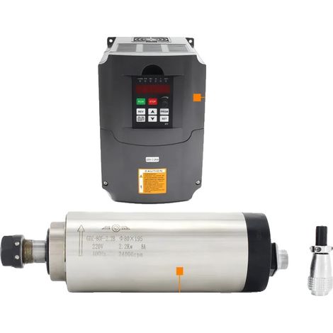 Moteur de broche CNC, fonctionnement à grande vitesse, acier inoxydable durable, AJOUTER VFD, 220V-a (1/2)
