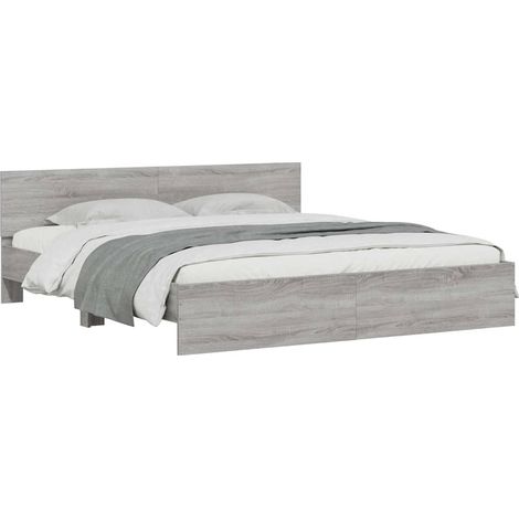 Giroletto con Testiera Grigio Sonoma 200x200 cm vidaXL