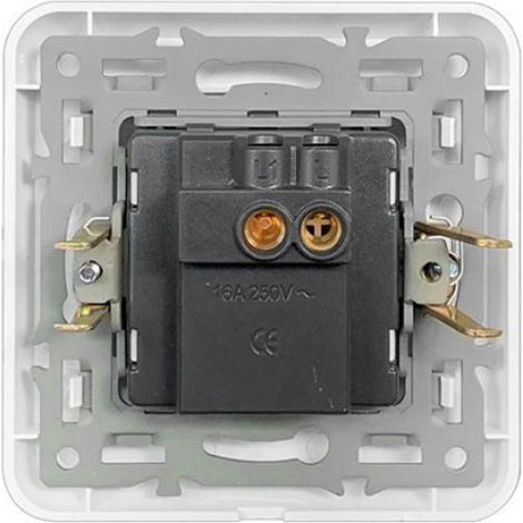 Prise USB murale blanc brillant, 2 ports USB intégrés, compatible smartphone et tablette, fixation murale, 1 pièce (1/2)