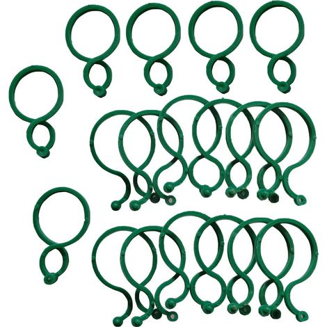 100 Pièces Clips de Jardin Support pour Plantes Clips Twisty Plante Anneaux,Réutilisables Plastique Support pour Plantes Clips pour Jardin Vigne Légumes Les Plantes Grimpantes