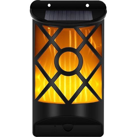 Lampe murale solaire scintillante, éclairage décoratif d'extérieur, en forme de flamme, idéal pour un jardin, une cour (1/5)