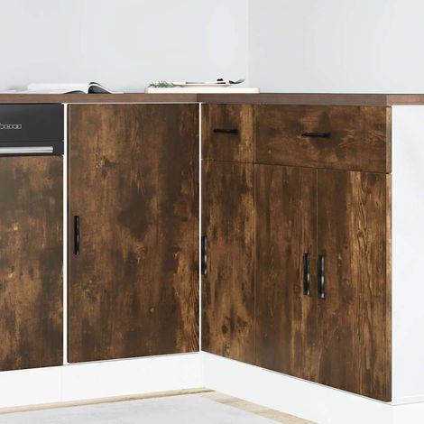 Küchenunterschrank Lyon Räuchereiche Holzwerkstoff