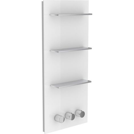 Robinetterie de salle de bains Keuco, 56166, tablette de douche avec mitigeur thermostatique DN 20, poignées à droite, Coloris: Verre anthracite - 56166011102 (1/2)