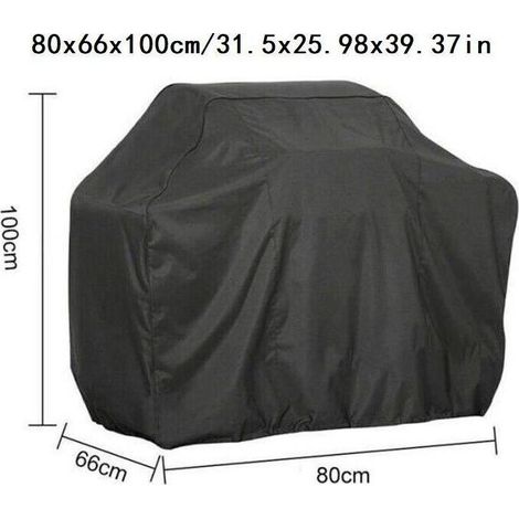 GartenmöbelAbdeckung 80 x 66 x 100 cm, schwarz, Grillabdeckung, Grillabdeckung für den Außenbereich, wasserdichte Grillplane, Grillabdeckungen (1/4)