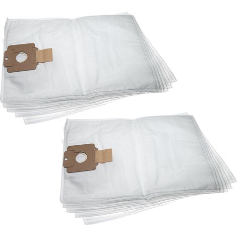 vhbw 10x Sacs compatible avec Nilfisk GD 320, GWD 300, GWD 320, GWD 335 aspirateur - microfibres non tissées, 53,3cm x 39,8cm, blanc