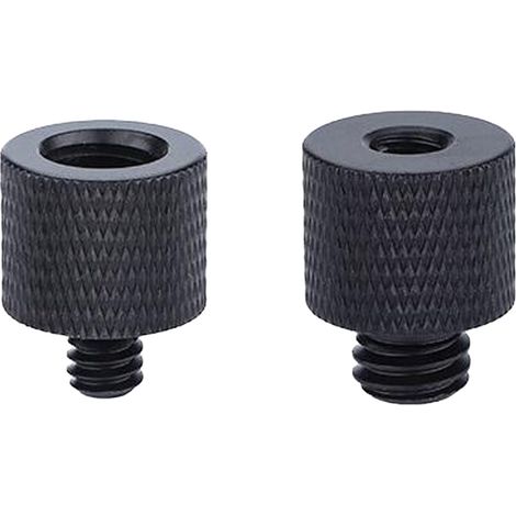 Lot de 2 adaptateurs de vis, filetage 3/8 vers 1/4 et 1/4 vers 3/8, alliage d'aluminium, pour trépieds, appareils photo, pieds de microphone (1/5)