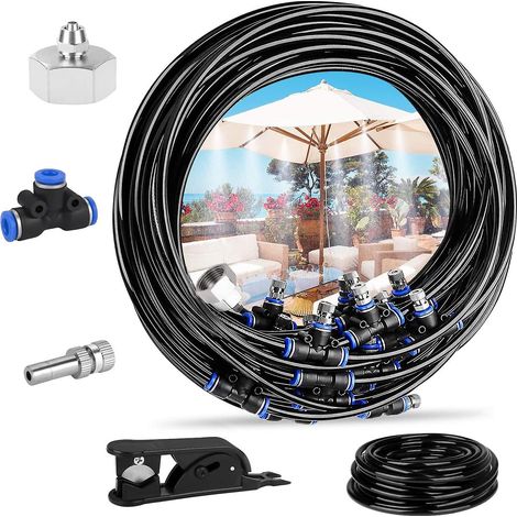 Système de refroidissement par aspersion Quick Plug pour trampoline et terrasse, arrosage automatique Micro Flow 10 m (Europe) (1/4)