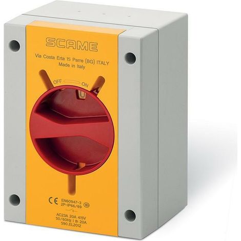 Scame dispositivo di comando emergenza ip65 40a 4p