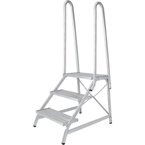 Pedana alluminio 4 scalini - Altezza massima di lavoro 2.48m - 6875/04-54896/KIT