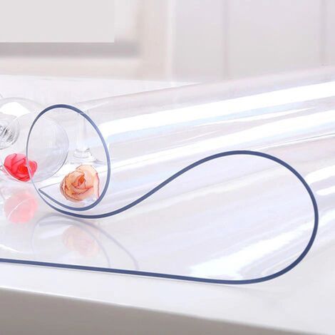 Mantel Hoja Cristal Clear Uni Transparente 140cmx15ml, grosor 100/100ème - Accesorios Deco