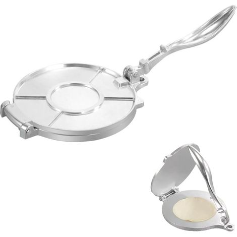 Tortillapresse – 1 Stück – Aluminiumlegierung – Handgefertigt – Für die heimische Küche – 16 cm (1/5)
