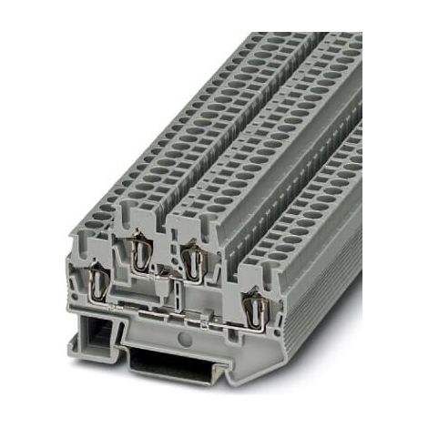 Conector de riel de 2 niveles, 4 cables 0,08-4 mm² gris sttb 2.5 3031270 color: gris