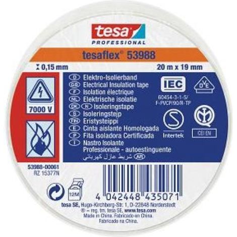 RUBAN ISOLANT 20X19 BLANC 53988-61