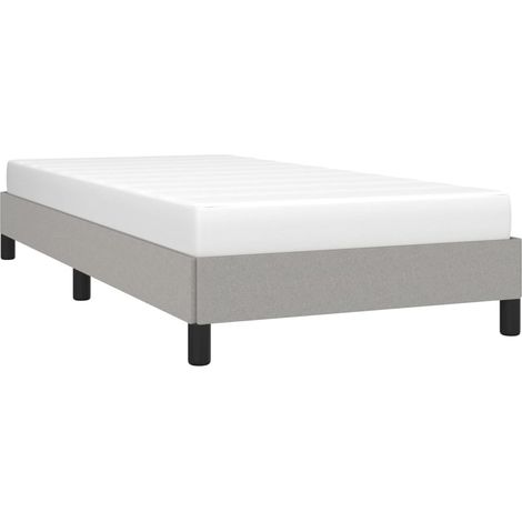 vidaXL Cadre de lit sans matelas gris clair 100x200 cm tissu (1/5)
