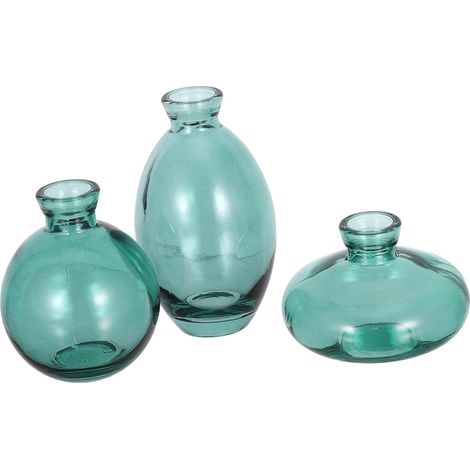 Vase Décoratif Verre Transparent Petit Vase à Fleurs Vintage Centre de Table pour Mariage Décoration Intérieure pour Salon ou Chambre (1/5)