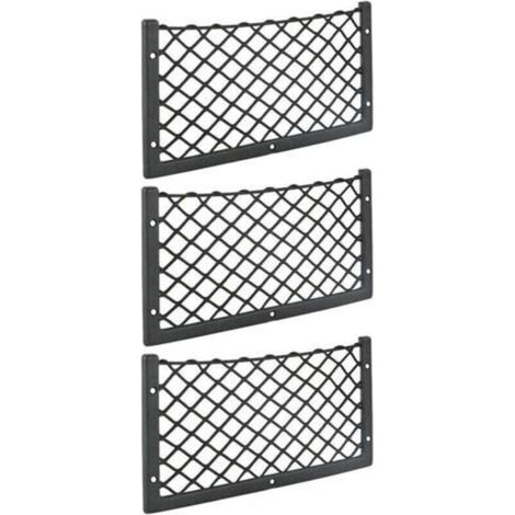 - Lot de 3 filets de rangement pour voiture - 36 x 18 cm - Haute élasticité, filet de rangement pour bagages, magazines - T4 T5 T6 - Pour van, caravane, camping-car, camion- (1/5)
