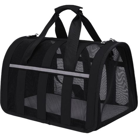 Sac De Transport Pour Animaux - 34x24x24 Cm - Tissu Oxford - Sangle Réglable Et Poignées - Pour Chats Et Chiens Jusqu’à 15 Lb - 1 Pièce (1/5)