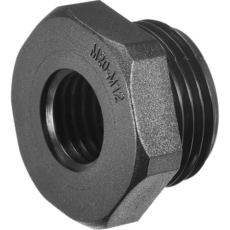 Bagues réduction filetée M20 Connecteur Nylon à Fil mâle à Fil femelle M12 (1/3)
