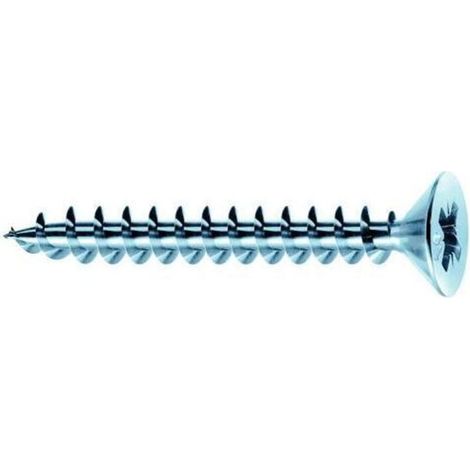 Vis Panelvit Tête cylindrique Pozidriv - Filetage total - Zingué Blanc - Ø6x50mm - Boite de 200 - PVACZP600500C8C (1/4)