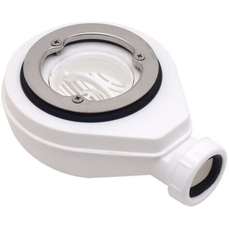 Shower siphon, Horizontal drain without cover Ø90 for shower trays (1/4)