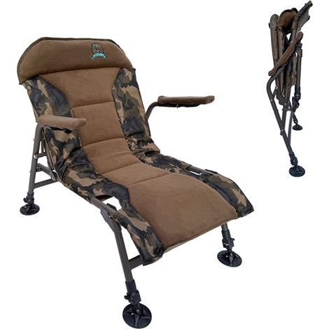 CARPZILLA Portable Folding Camping Fishing Chair 4CM Cushion 150KG Capacity Camo (1/5)