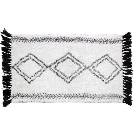 Tapis de bain 50x80cm Freya blanc 100%coton (1/2)