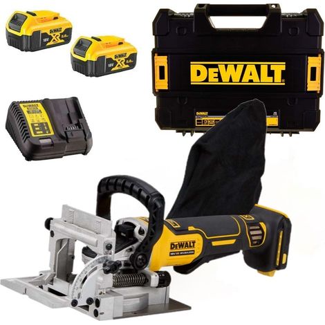 Dewalt DCW682P2-QW FRAISEUSE À LAMELLES XR 18V 2 x 5.0Ah Batterie, Chargeur avec coffret