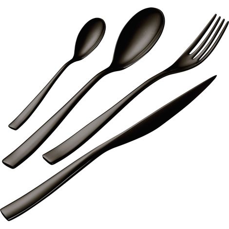Servizio Set di Posate 24 Pezzi in Acciaio 18/10 PVD Eme Etoile Black
