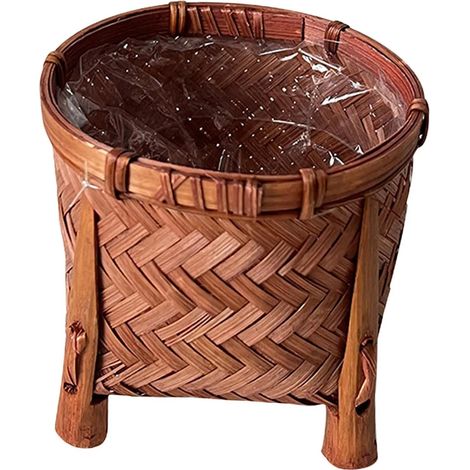 Pot de fleurs en bambou tress pour jardin et balcon (1/5)