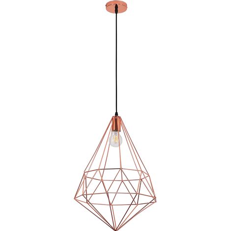 Retro-Deckenlampe - Geometrische Pendelleuchte - Yak Roségold
