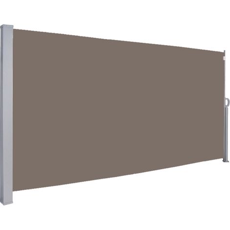 SWANEW Tende da sole laterali estensibili 180x300 cm Protezione in alluminio Protezione del vento Protezione solare rullo laterale cieco marrone (1/5)