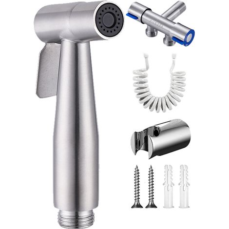 Douchette de bidet portable, pression d'eau réglable, avec tuyau de bidet (1/5)