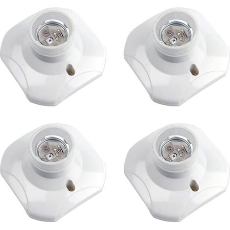 4pcs Douille Plafond E27 à Visser,Douille E27 Garage,AC 220240V, Support Douille pour Ampoule LED,Base Plafonnier Culot E27,Base (1/5)