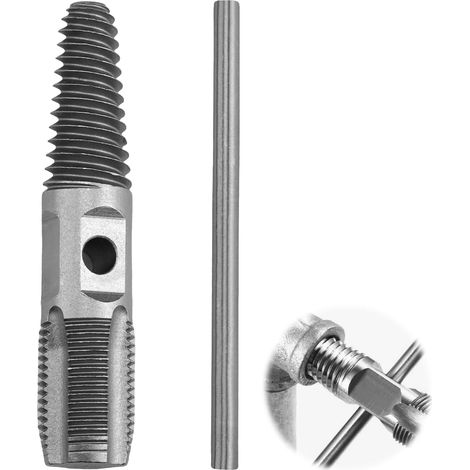 Screw extractor set, 1/2 inch double-headed screw extractor, dual-purpose screw extractor for removing damaged screws and repairing pipe thread connections