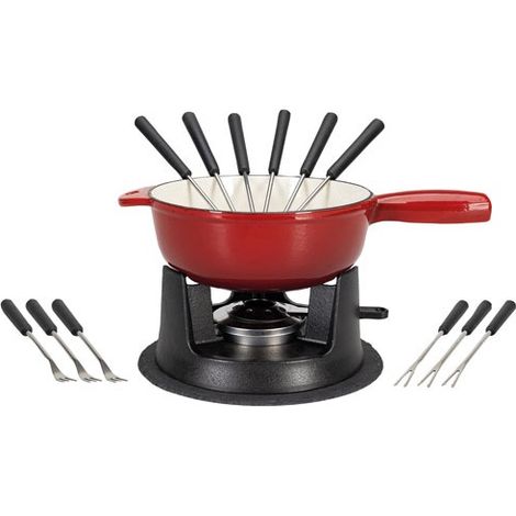 Service à fondue 6 fourchettes rouge - Nouvel - 404433 (1/3)